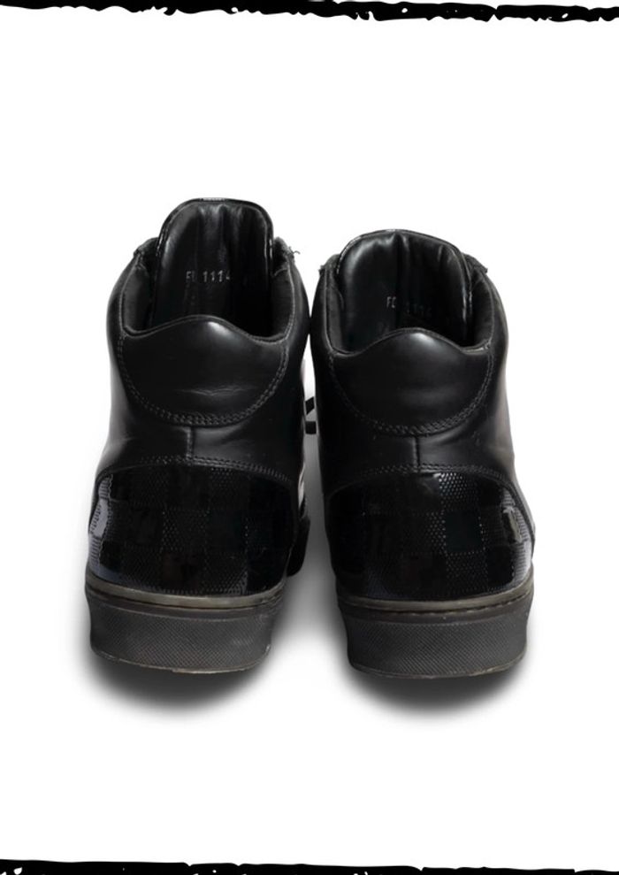 Sneakers montantes noires Louis Vuitton Black Leather Slipstream High Top Sneakers Size – Taille 44 - photo numéro 10