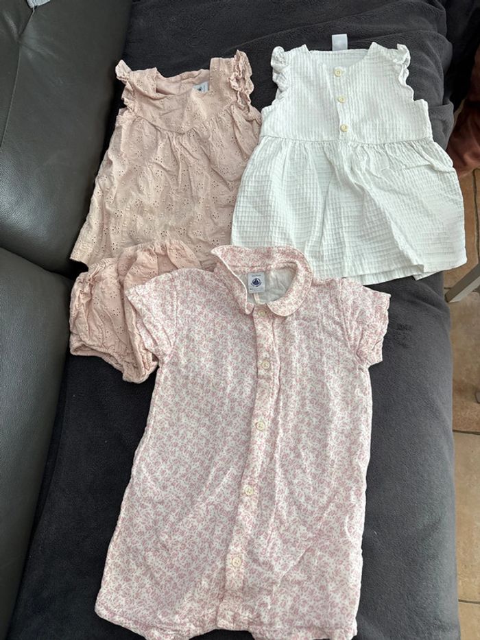 Lot de 3 vêtements Petit Bateau en 12 mois