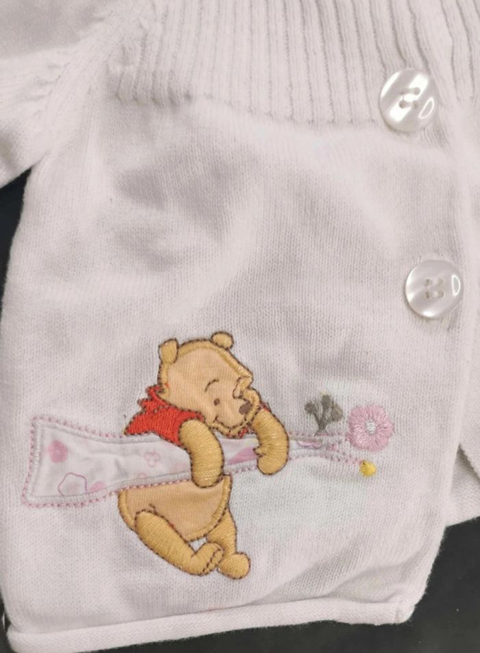 Gilet 👣 blanc,  Disney Winnie, 3mois/60cm - photo numéro 3