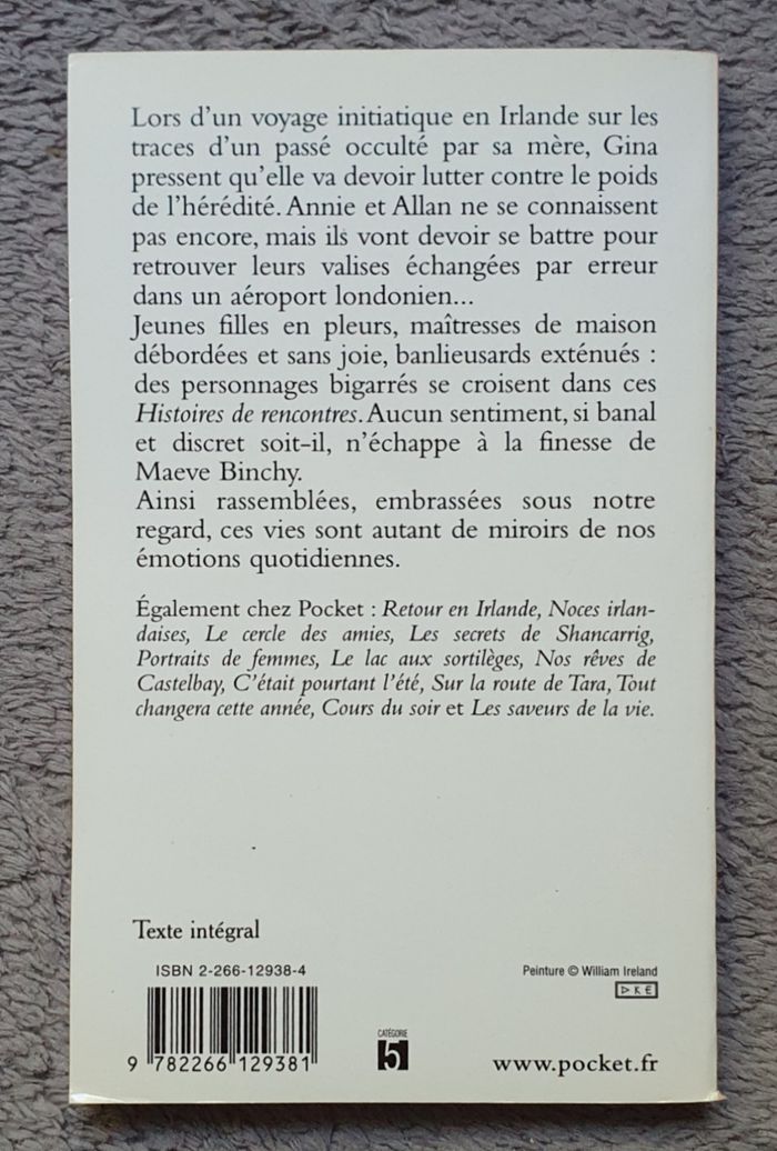 Roman d'histoires de vie, format poche "Histoires de rencontres" / Éd. Pocket - photo numéro 2