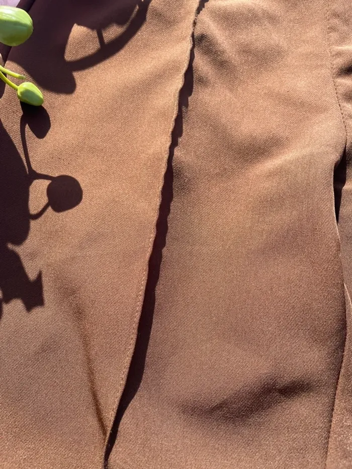 Pantalon tailleur marron Tally Weijl – Taille S, coupe évasée - photo numéro 4