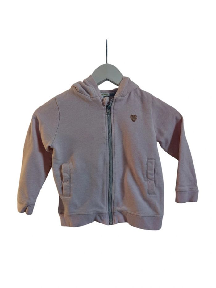 Veste gilet zippée à capuche rose orchestra fille 6 ans