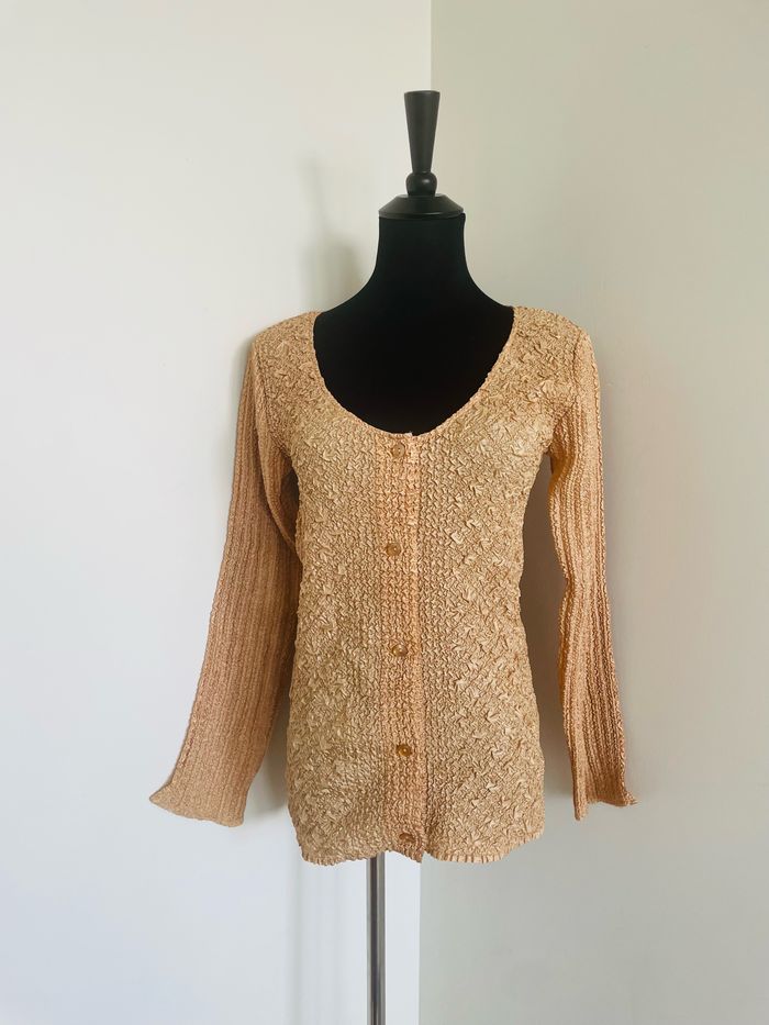 🌸 Gilet. Femme. Taille 42/44. Beige. Marque 1/2/3.Neuf. - photo numéro 10