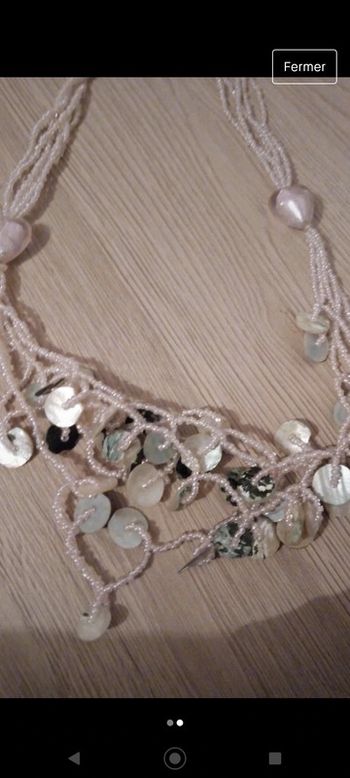 Collier d'été multirangs en perles