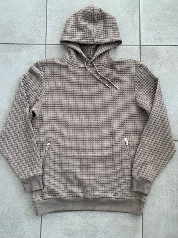 Superbe sweat beige à capuche Icono taille M