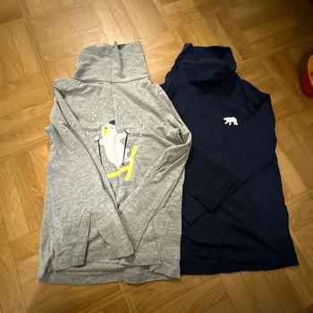 2  T-shirts à col