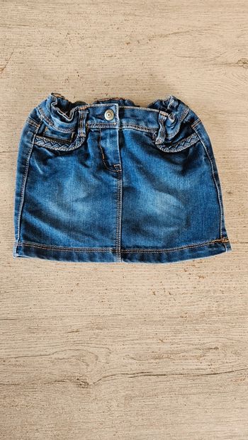 Jupe courte en jean s bleu foncé, ajustable, Tape à L Oeil, 3 ans, nickel