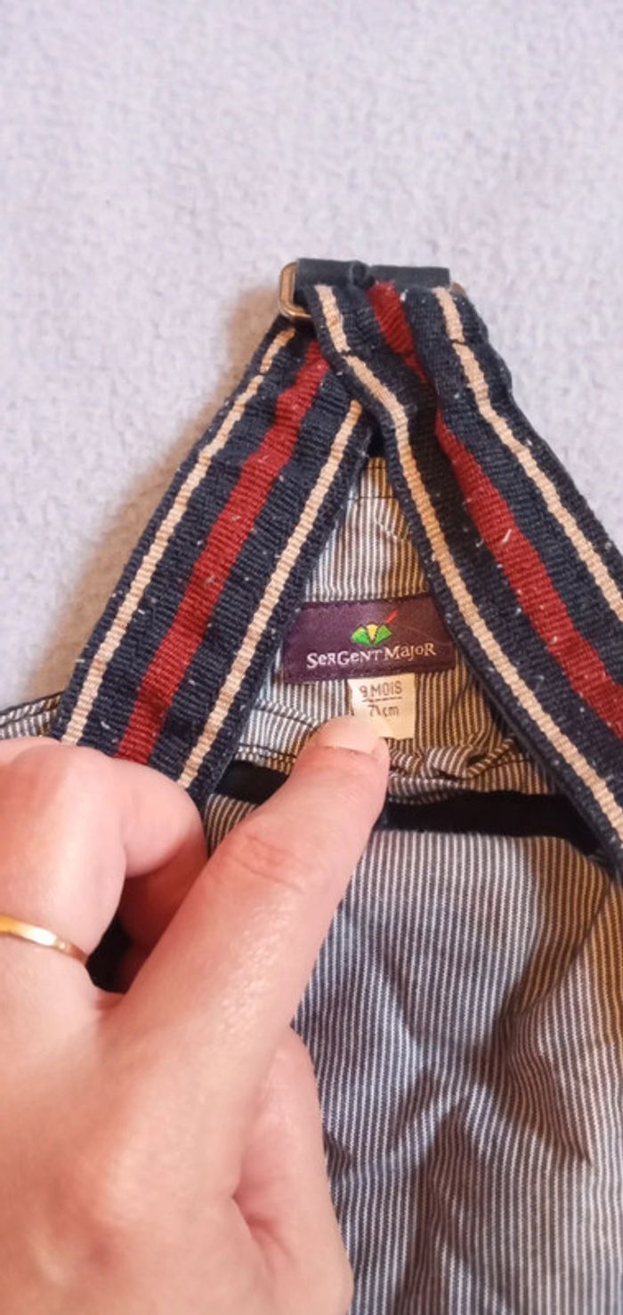 Salopette Sergent Major taille 9 mois - photo numéro 3