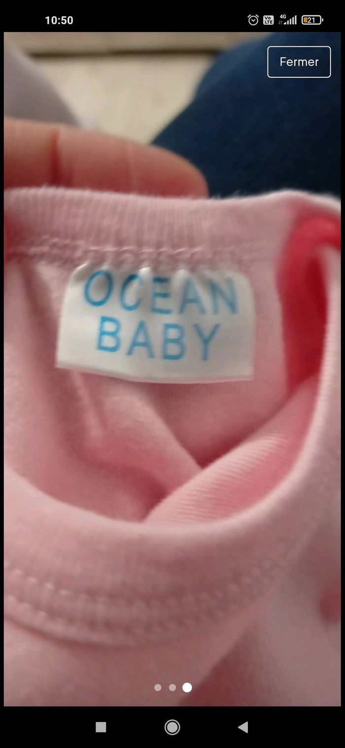T-shirt océan baby taille 0 - photo numéro 3