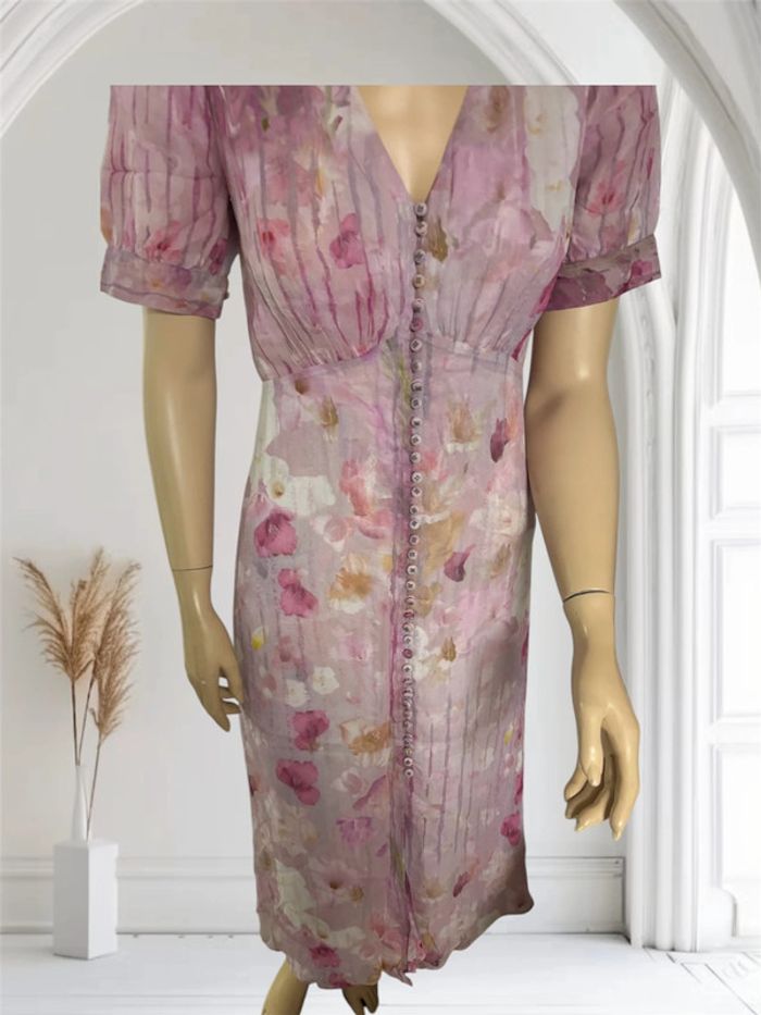 Robe The Kooples neuve - Taille 1 - Imprimé fleuri romantique - photo numéro 7