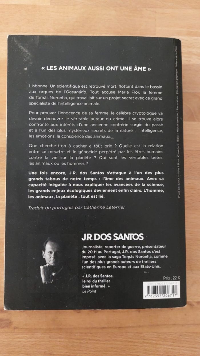 Roman Âmes Animales J.R Dos Santos Excellent état - photo numéro 2