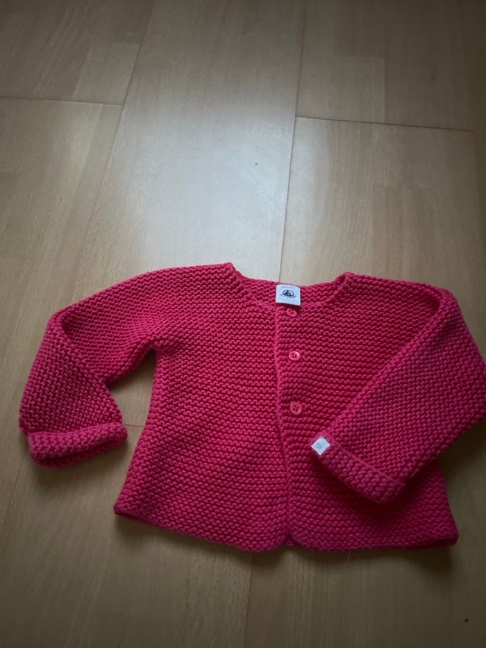 Gilet petit bateau   12mois  74 cm