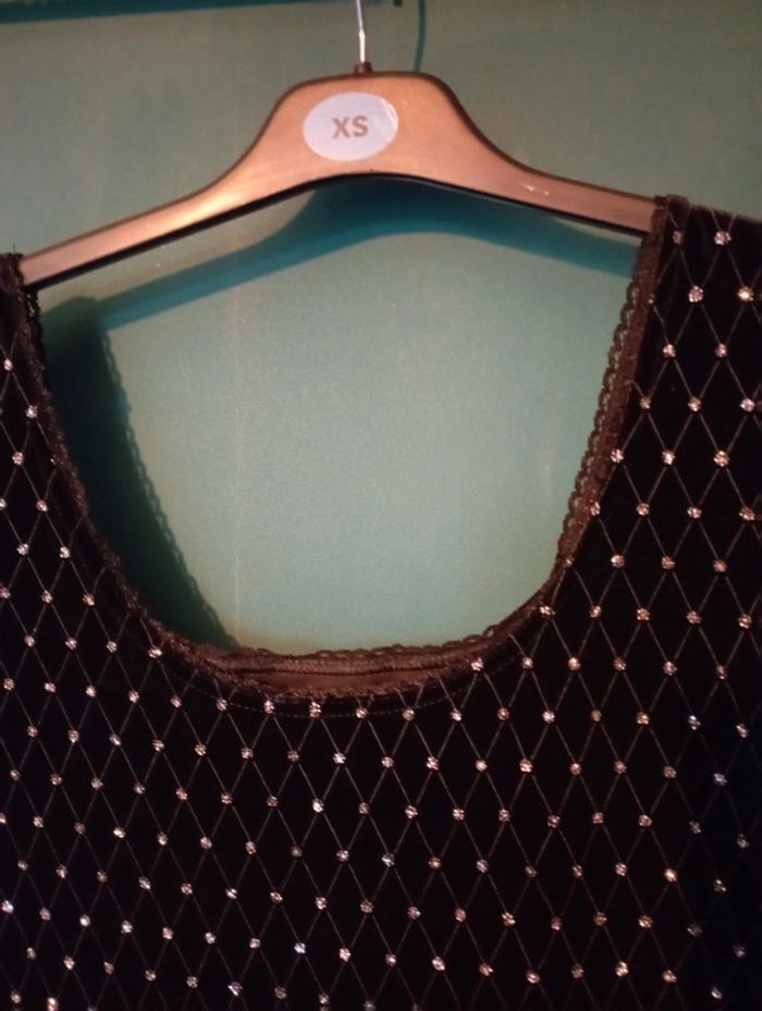 Robe longue de soirée velours noir - photo numéro 3