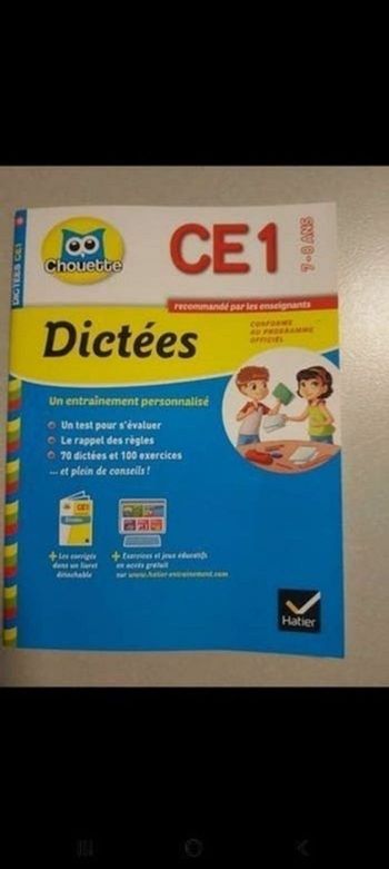 Dictée CE1 Chouette Hatier 