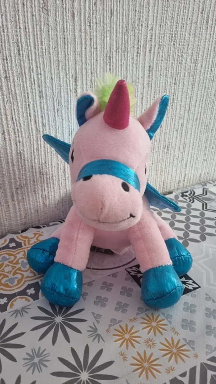 Peluche licorne rose - photo numéro 5