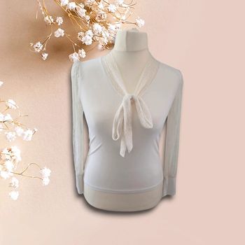 Top crème avec dentelle – Taille 36 – Porté 1 fois