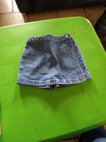 Jupe short jeans 18 mois