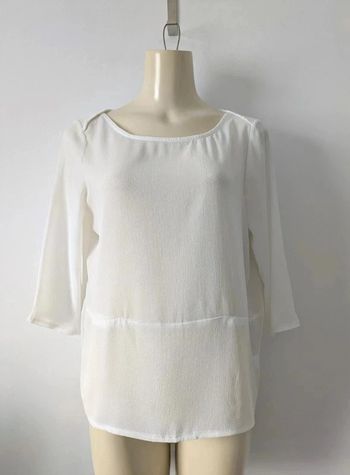 Blouse d'été blanche manches 3/4 - taille M