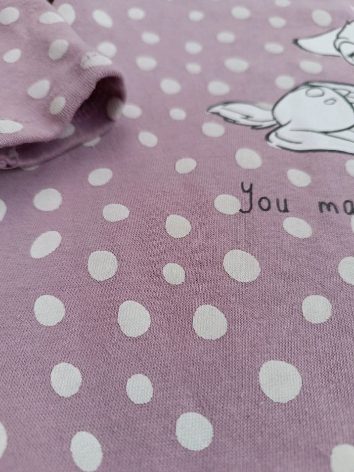 🔸Robe Parme à pois Bambi Disney Baby - 6 12 mois🔸 - photo numéro 5