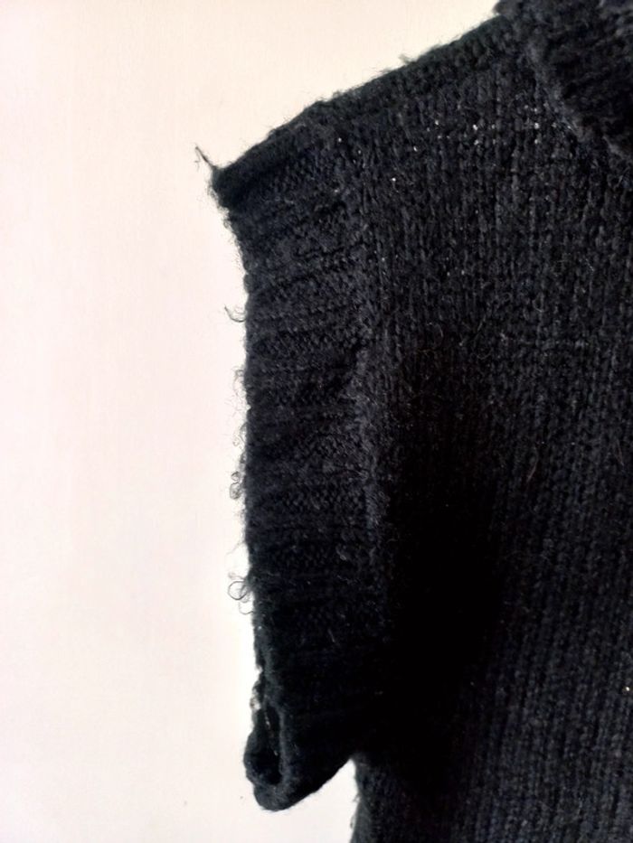 Pull sans manches col roulé noir - photo numéro 3