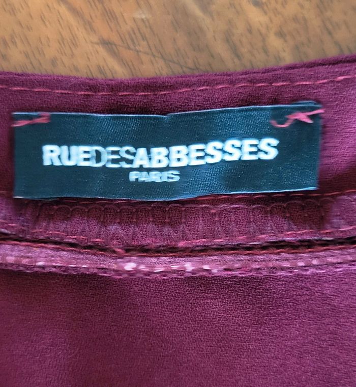 Robe manches courtes bordeaux prune Rue des Abbesses taille 3 ou 38 40 - photo numéro 8