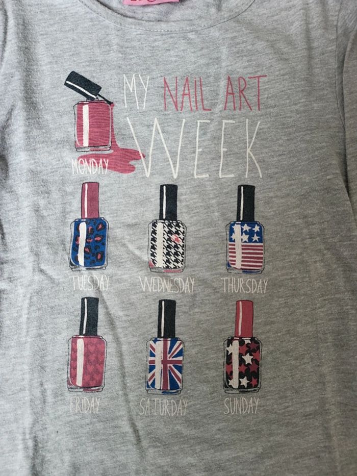 Lot 2 t-shirts manches longues fille 4 ans très bon état - photo numéro 2
