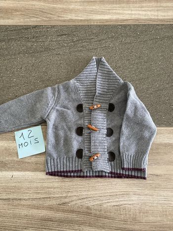 Gilet gris 12 mois