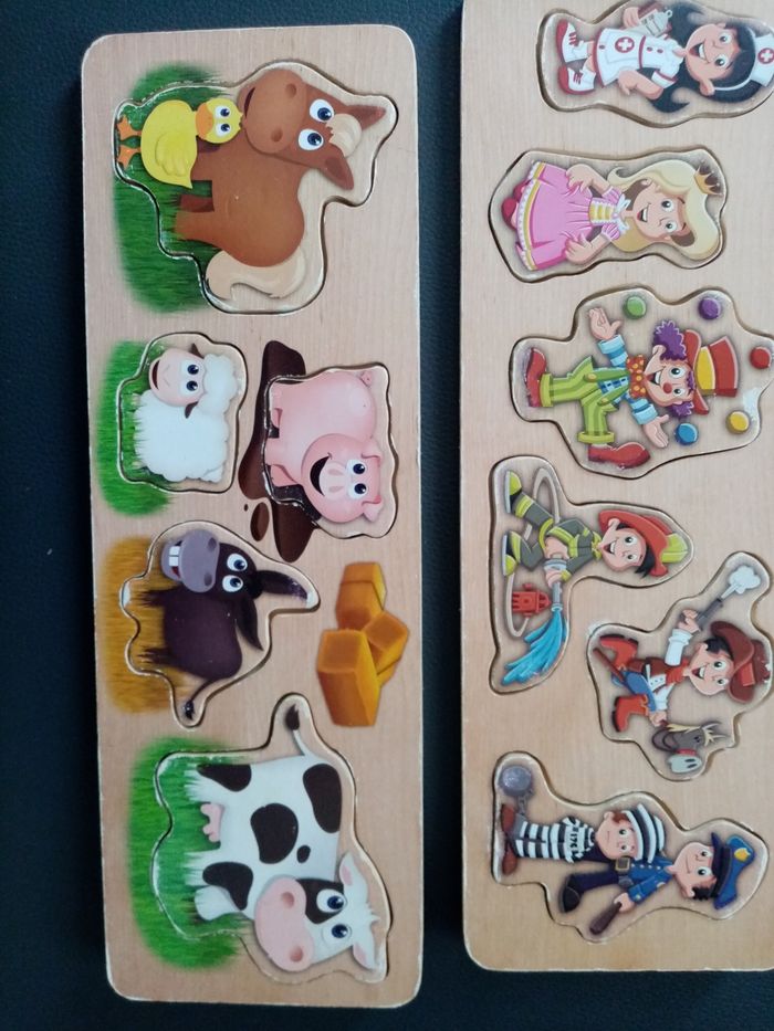 Lot de 2 jeu puzzles en bois - photo numéro 3
