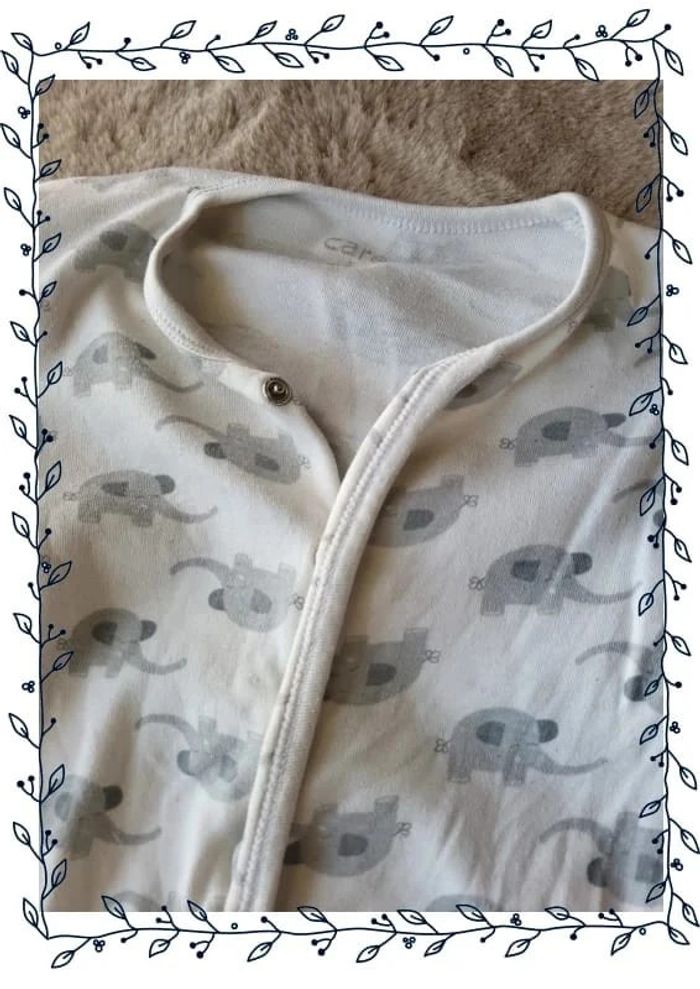 Grenouillère motif éléphant - photo numéro 2