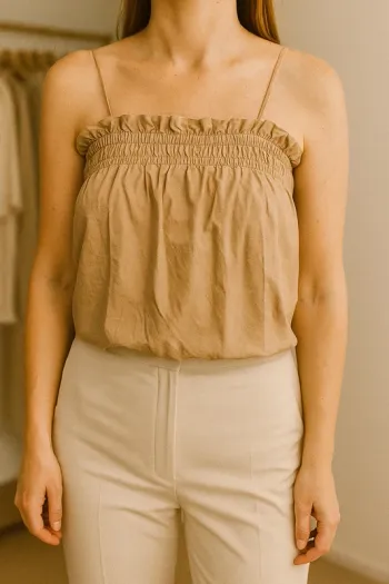 Débardeur Etam beige L