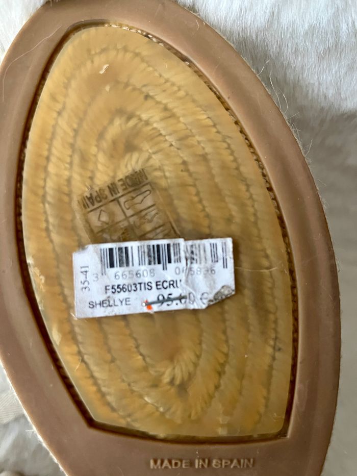 Chaussures, sandales compensées écrues Minelli pointure 41 talons 9 cm - photo numéro 7