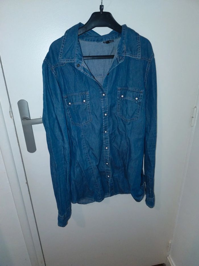 Chemise en effet jeans