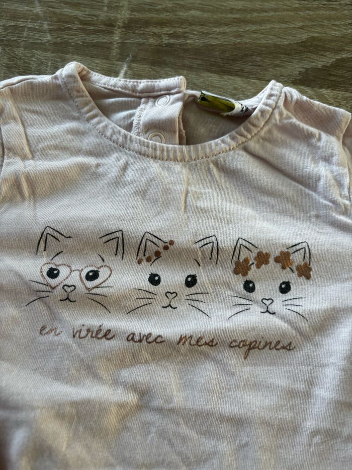 Tee shirt chats TAPE A L’œil t.12m - photo numéro 2