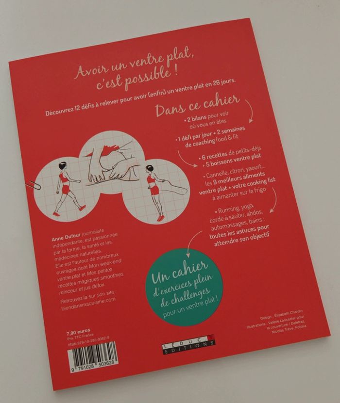 Mon cahier Objectif ventre plat – C’est Malin | Programme 2 semaines, défis & coaching, état neuf - photo numéro 2