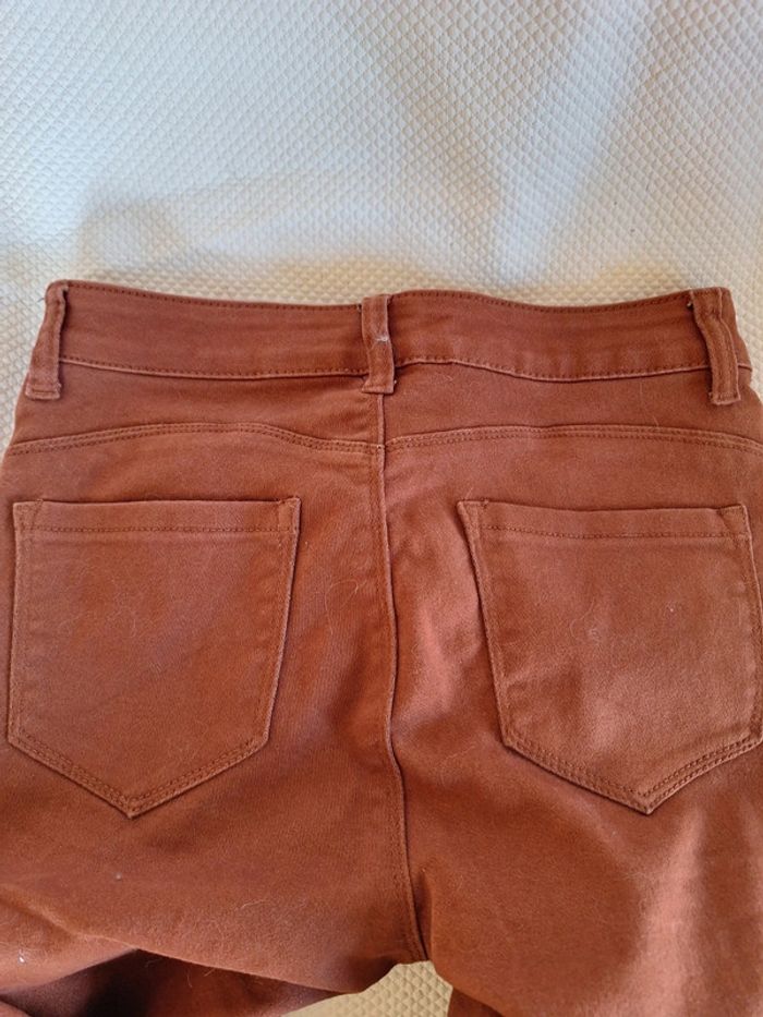 Pantalon femme taille 36 couleur marron/Rouille - photo numéro 5