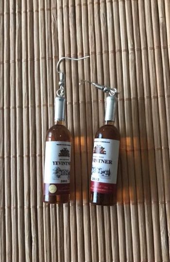 Boucles d’oreilles bouteilles de rosé