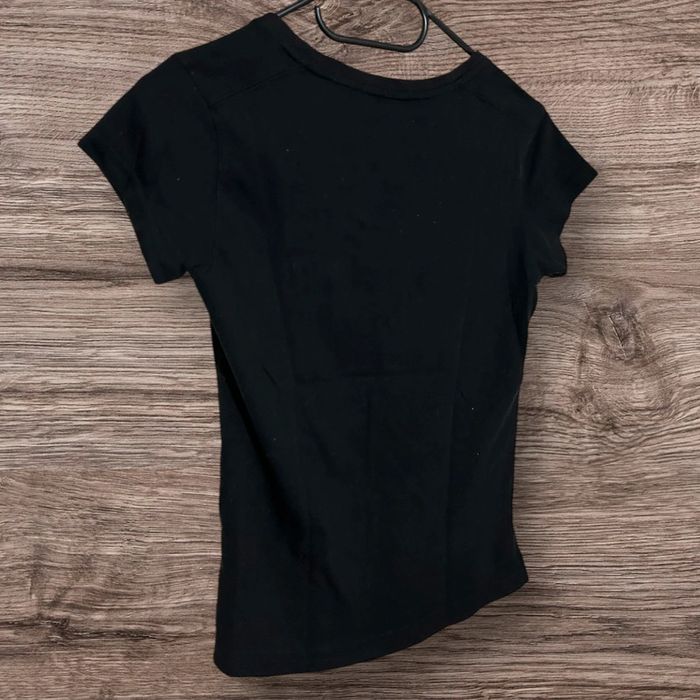 T-shirt col V noir - 34/XS - photo numéro 3