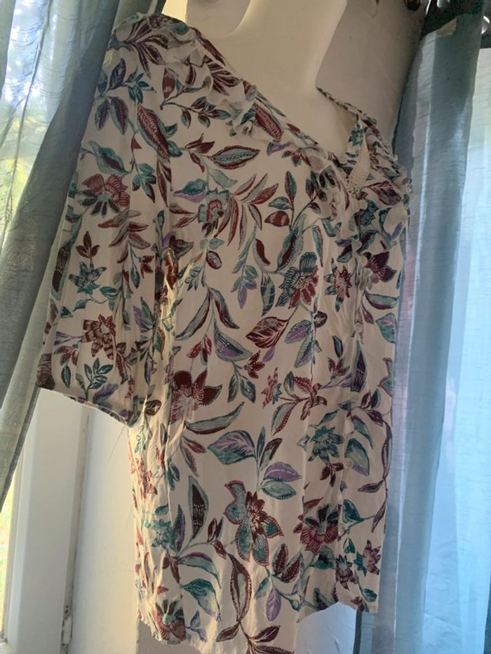 Blouse fleurie taille 40 M&Mode - photo numéro 2