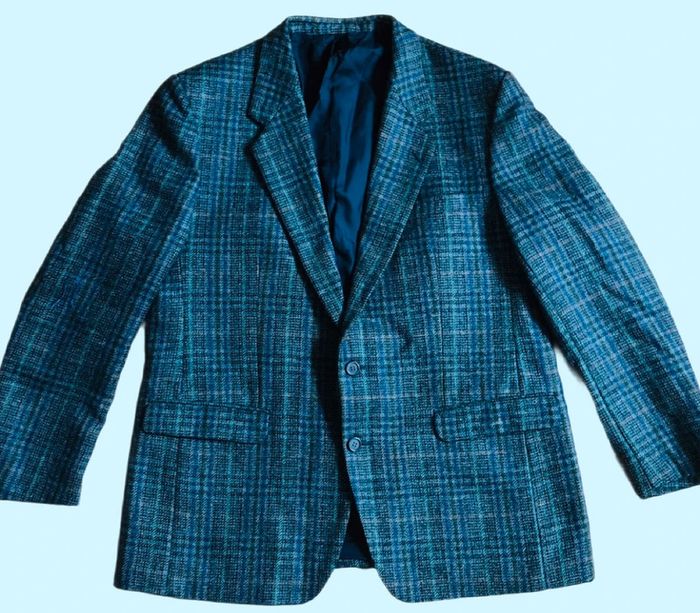🔷Blazer vintage pure laine vierge Woolmark Check pattern blazer made in France 🇫🇷 - photo numéro 3