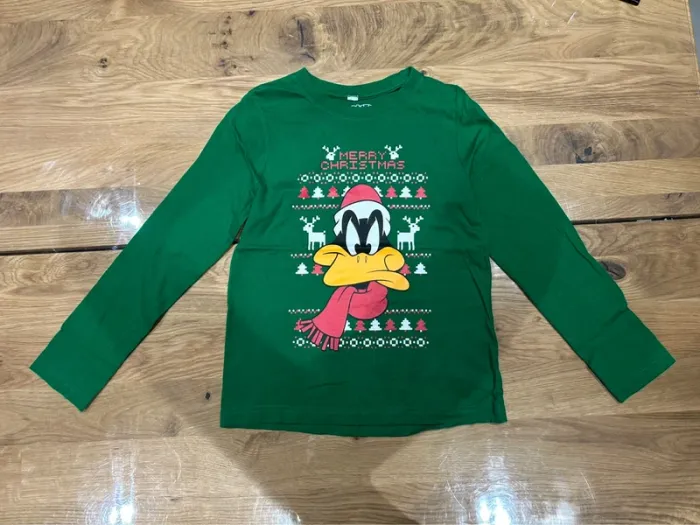 Lot 2 tee shirts manches longues thème Noël 8 ans - photo numéro 3