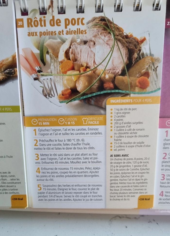 Livre chevalet Mes menus de fêtes - photo numéro 5