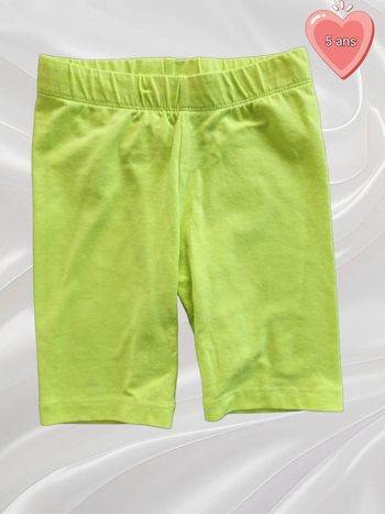 Short vert pomme fille 5 ans