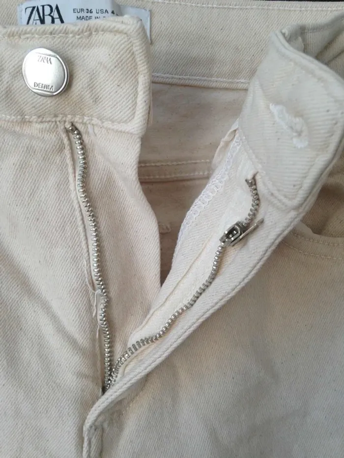 Jean taille haute jambes droites S 36 Zara - photo numéro 6