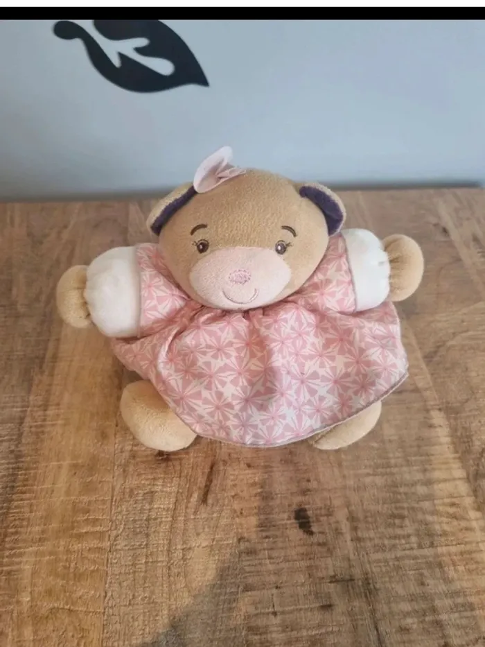Ours en peluche Petite Rose-Pretty Chubby Bear Kaloo 18 cm - photo numéro 2