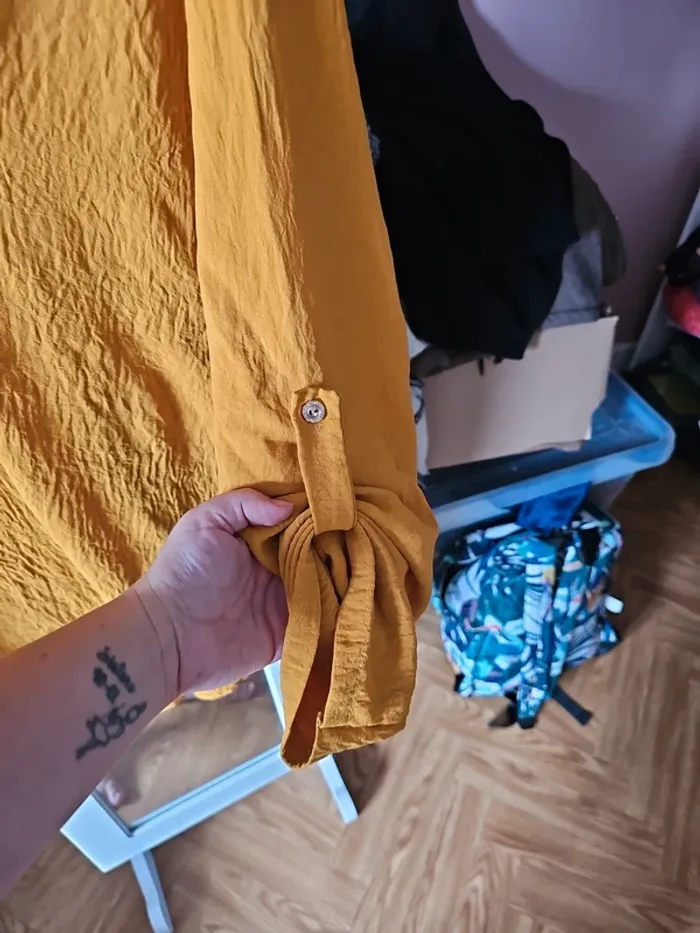 Blouse manche 3/4 ocre t46 - photo numéro 2