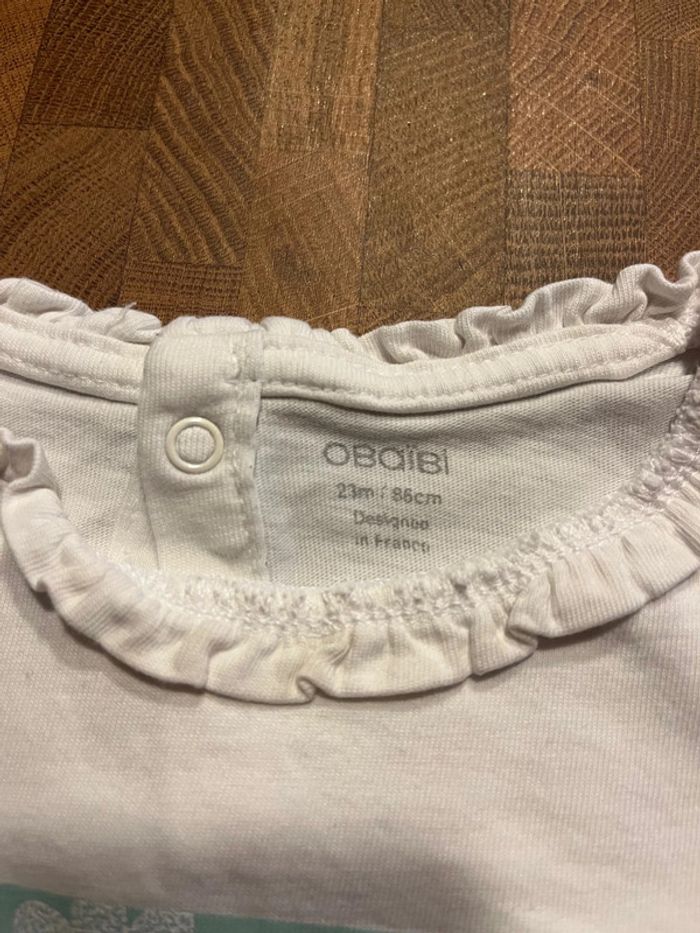 T-shirt manches longues avec col Claudine - photo numéro 4