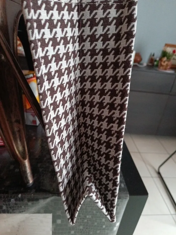 Sac à main tissu beige et marron - photo numéro 2