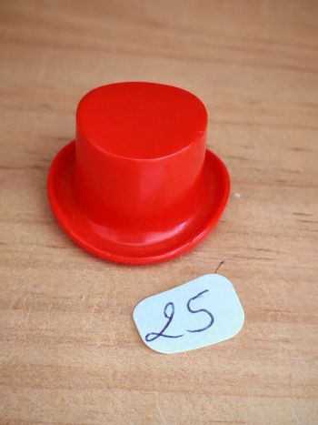 Playmobil 1900 1 chapeau haut de forme rouge