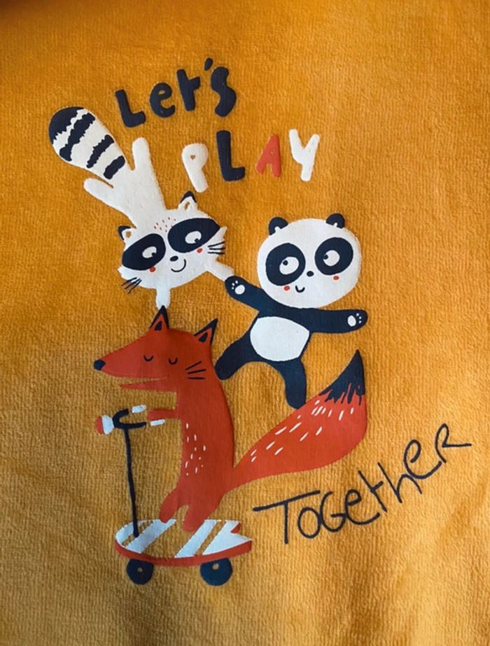 Pyjama en velours « Let’s Play Together » In Extenso Taille 80 - photo numéro 3