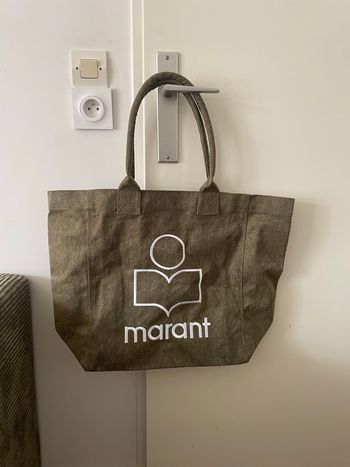 Tote bag Isabel Marant "Yenky" - Toile de coton vert kaki